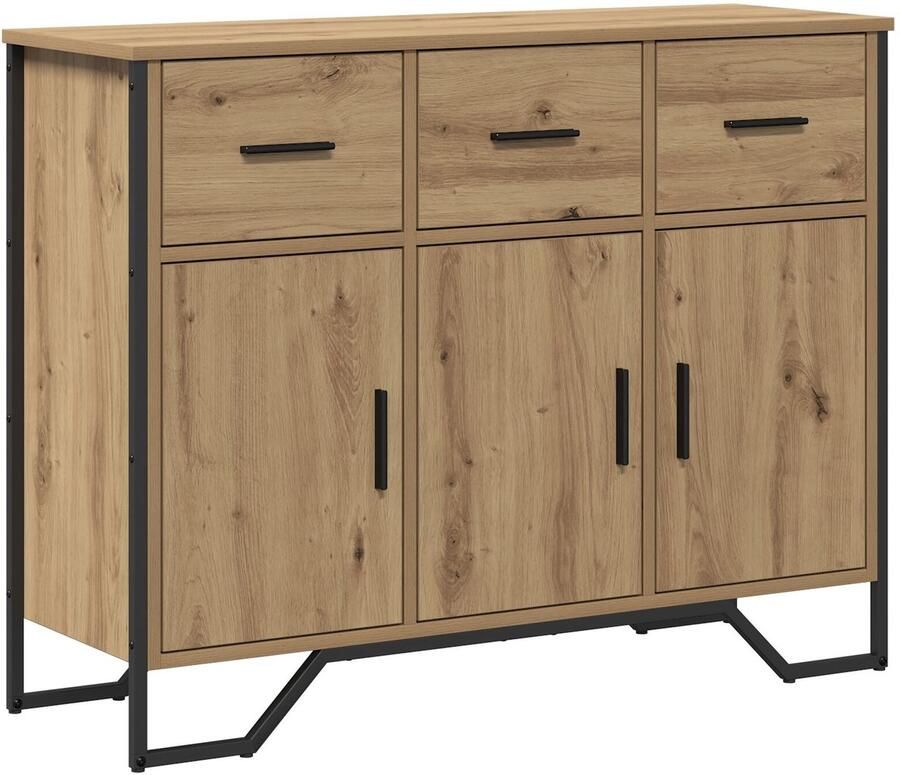 VidaXL Dressoir artisanaal eikenkleurig 97 x 32 5 x 74 5 cm - Foto 2