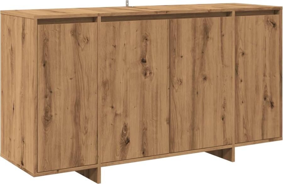VidaXL Dressoir artisanaal eikenkleurig 135 x 41 x 69 cm Bewerkt hout