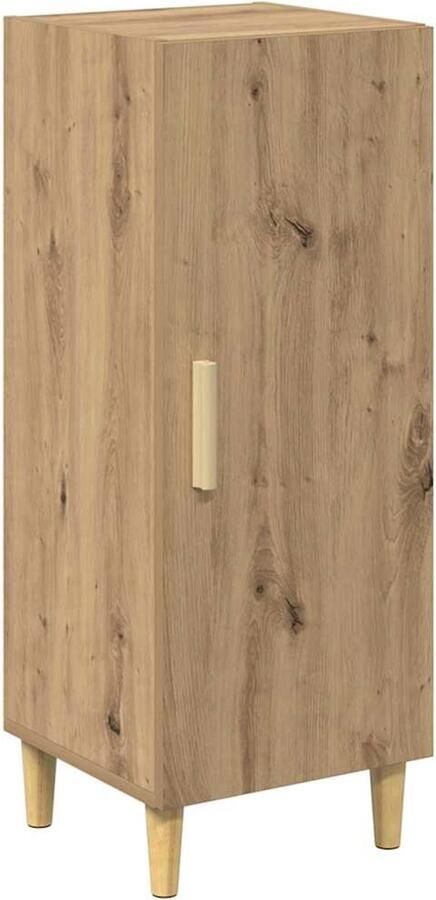 VidaXL Dressoir artisanaal eikenkleurig 34.5 x 34 x 90 cm Bewerkt hout