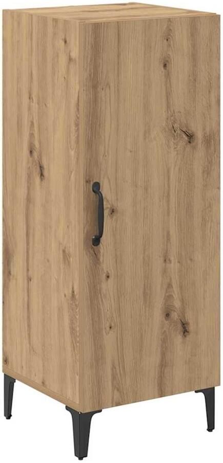 VidaXL Dressoir artisanaal eikenkleurig 34.5 x 34 x 90 cm Bewerkt hout