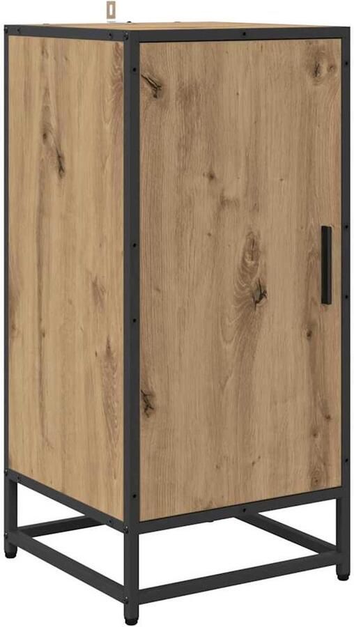 VidaXL Dressoir artisanaal eikenkleurig 35 x 35.5 x 76 cm Bewerkt hout