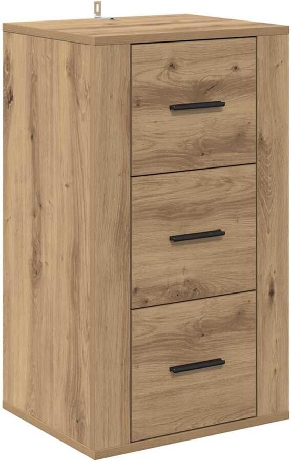 VidaXL Dressoir artisanaal eikenkleurig 40 x 33 x 70 cm Bewerkt hout