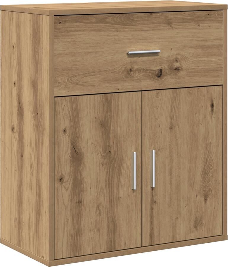 VidaXL Dressoir artisanaal eikenkleurig 60 x 31 x 70 cm Bewerkt hout