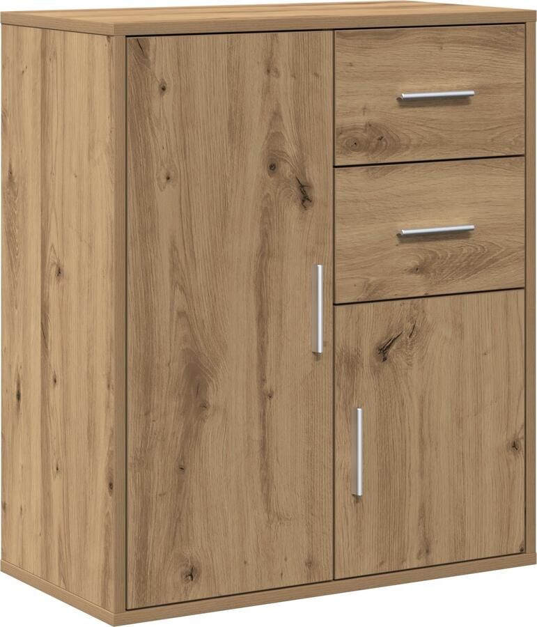 VidaXL Dressoir artisanaal eikenkleurig 60 x 31 x 70 cm Bewerkt hout