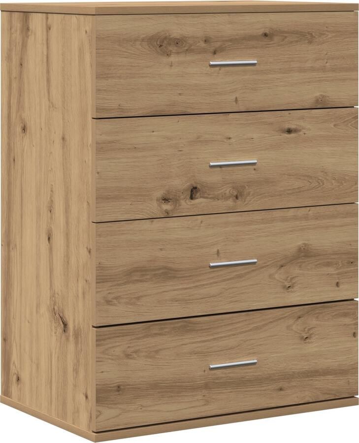 VidaXL Dressoir artisanaal eikenkleurig 60 x 39 x 80 cm Bewerkt hout