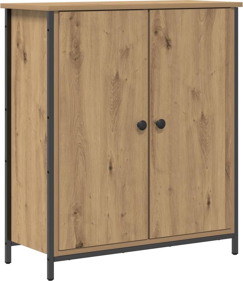 VidaXL Dressoir artisanaal eikenkleurig 70 x 30 x 80 cm Bewerkt hout