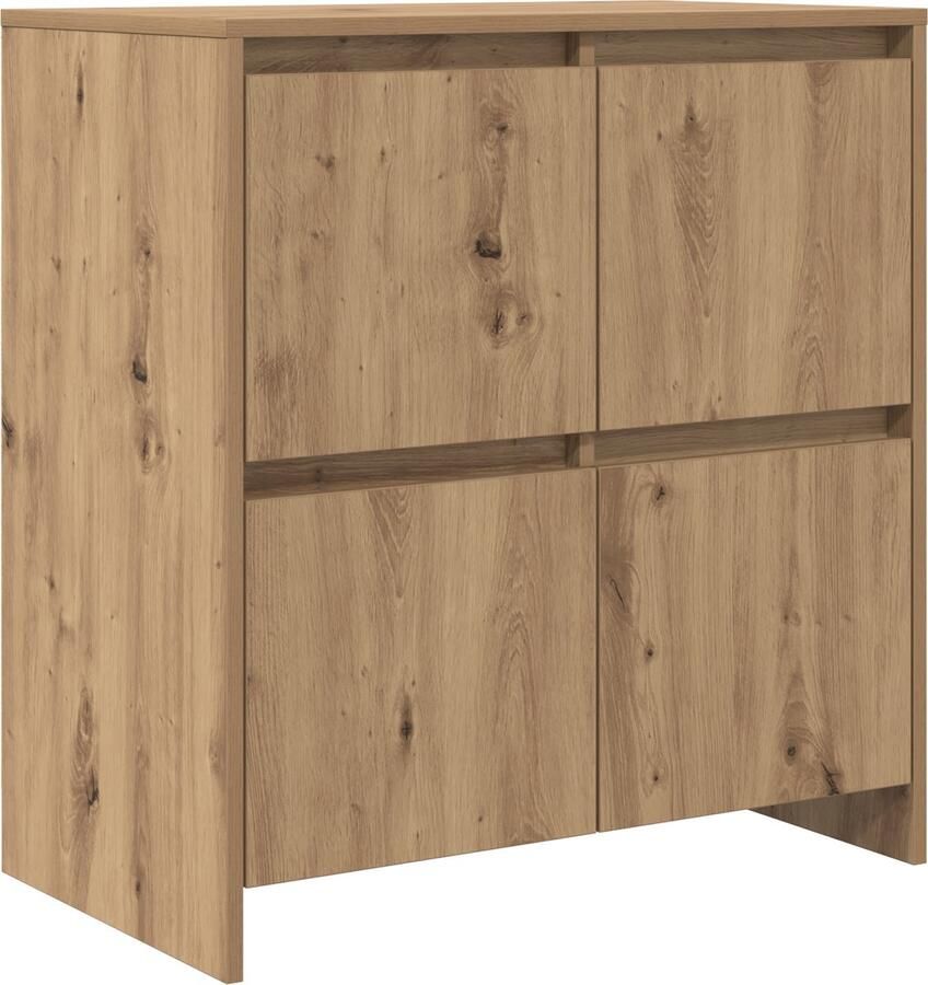 VidaXL Dressoir artisanaal eikenkleurig 70 x 41 x 75 cm Bewerkt hout