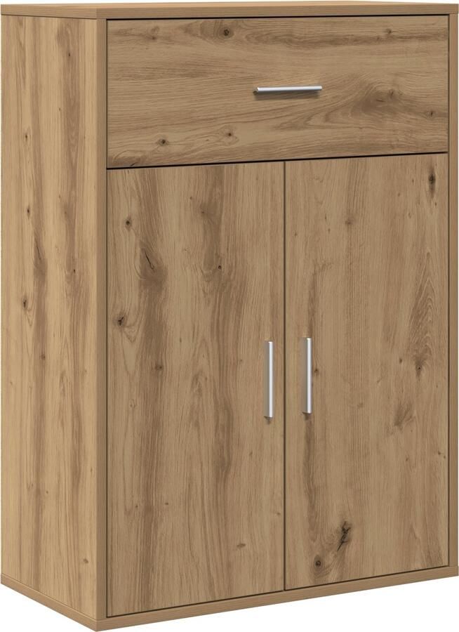 VidaXL Dressoir artisanaal eikenkleurig 79 x 38 x 80 cm Bewerkt hout