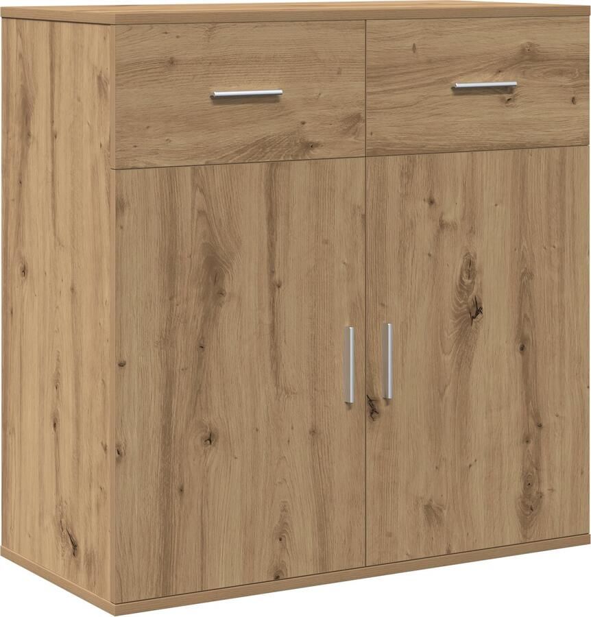 VidaXL Dressoir artisanaal eikenkleurig 79 x 38 x 80 cm Bewerkt hout