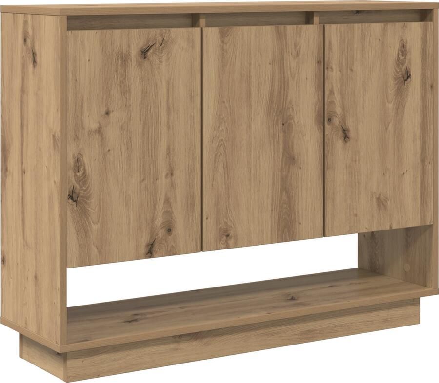 VidaXL Dressoir artisanaal eikenkleurig 97 x 29 x 75 cm Bewerkt hout
