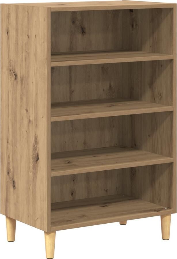 VidaXL Dressoir artisanaal eikenkleurig 57 x 35 x 90 cm Bewerkt hout