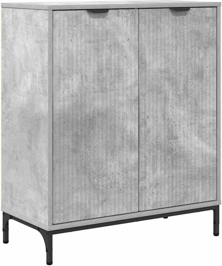 VidaXL Dressoir Betongrijs 69.5 x 33 x 82 cm Bewerkt hout
