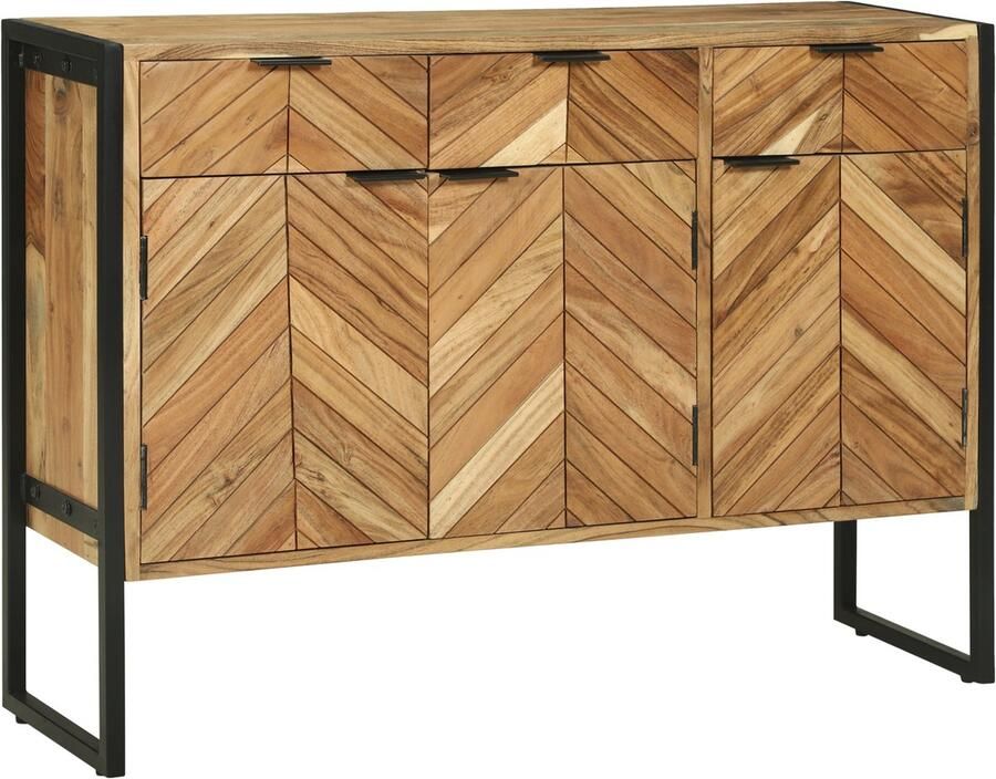 VidaXL Dressoir Bruin 100 x 30 x 75 cm Massief acaciahout