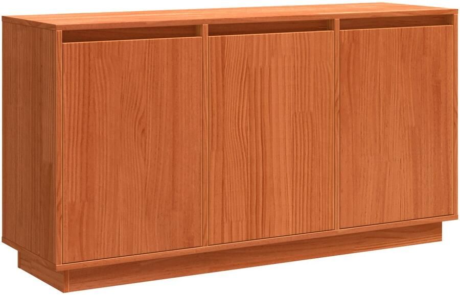 VidaXL Dressoir met opslag met de deur Bruin 111 x 34 x 60 cm Massief grenenhout
