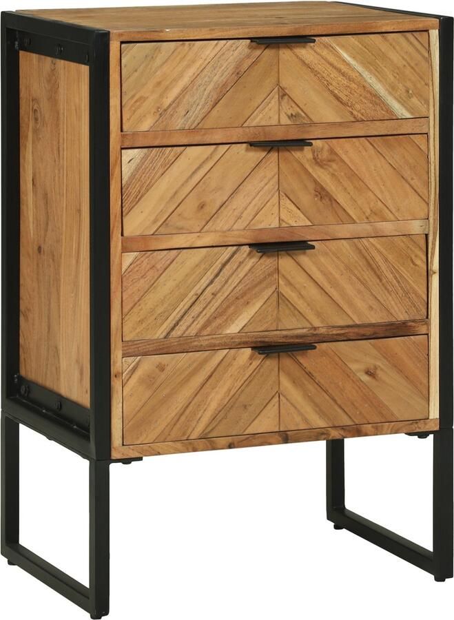 VidaXL Dressoir Bruin 50 x 35 x 75 cm Massief acaciahout