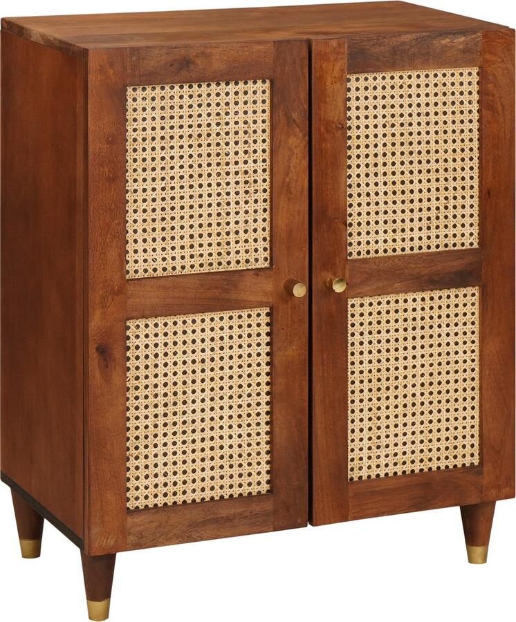 VidaXL Dressoir Bruin 60 x 33.5 x 75 cm massief mangohout