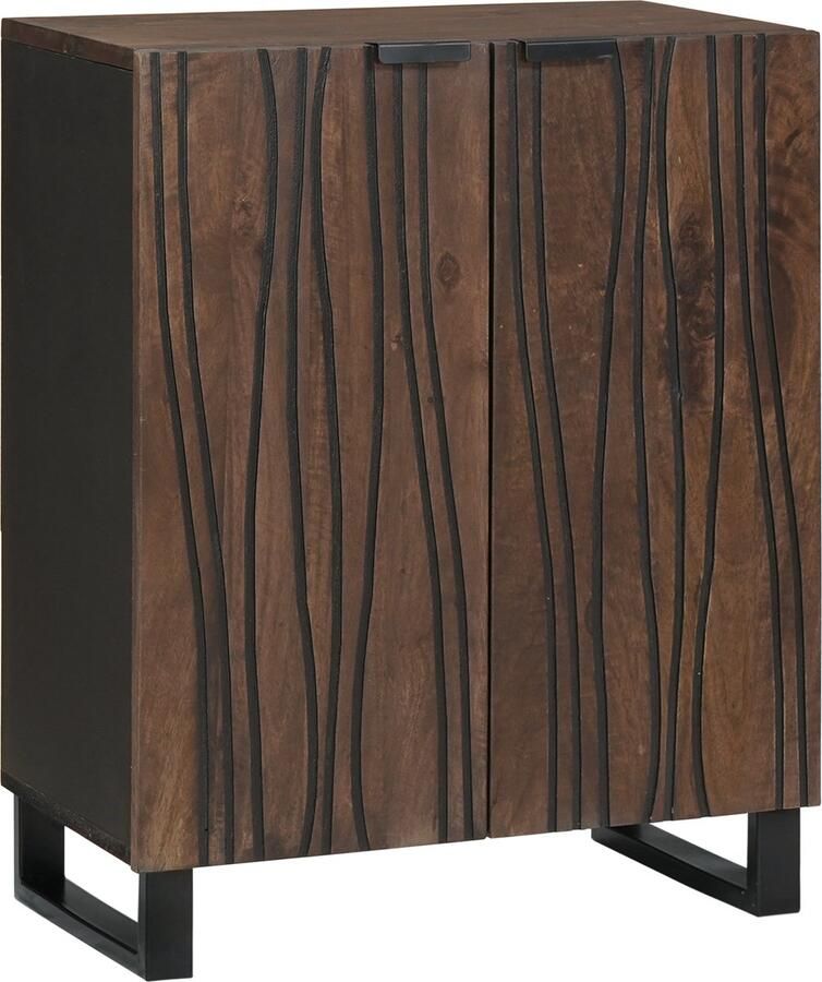 VidaXL Dressoir Bruin 60 x 33.5 x 75 cm Massief mangohout