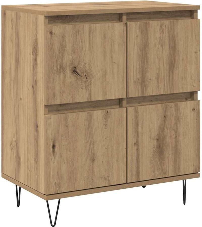 VidaXL Dressoir met opslag met de deur Bruin 60 x 35 x 70 cm Bewerkt hout