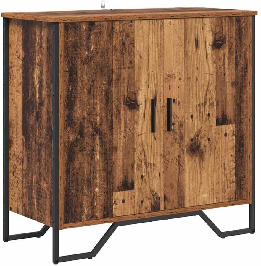 VidaXL Dressoir met plank met opslag met de deur Bruin 78 x 35.5 x 74.5 cm Bewerkt hout