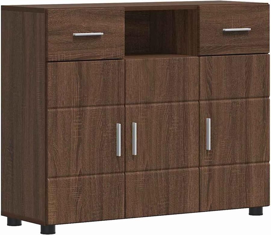 VidaXL Dressoir bruin eikenkleur 88 5 x 30 5 x 73 cm Bewerkt hout