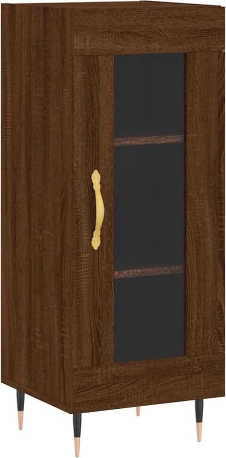 VidaXL Dressoir Bruineiken 34 5x34x90 cm Dressoir Vintage Houten Dressoir Bruine Eiken Dressoir Opbergmeubels Salontafel