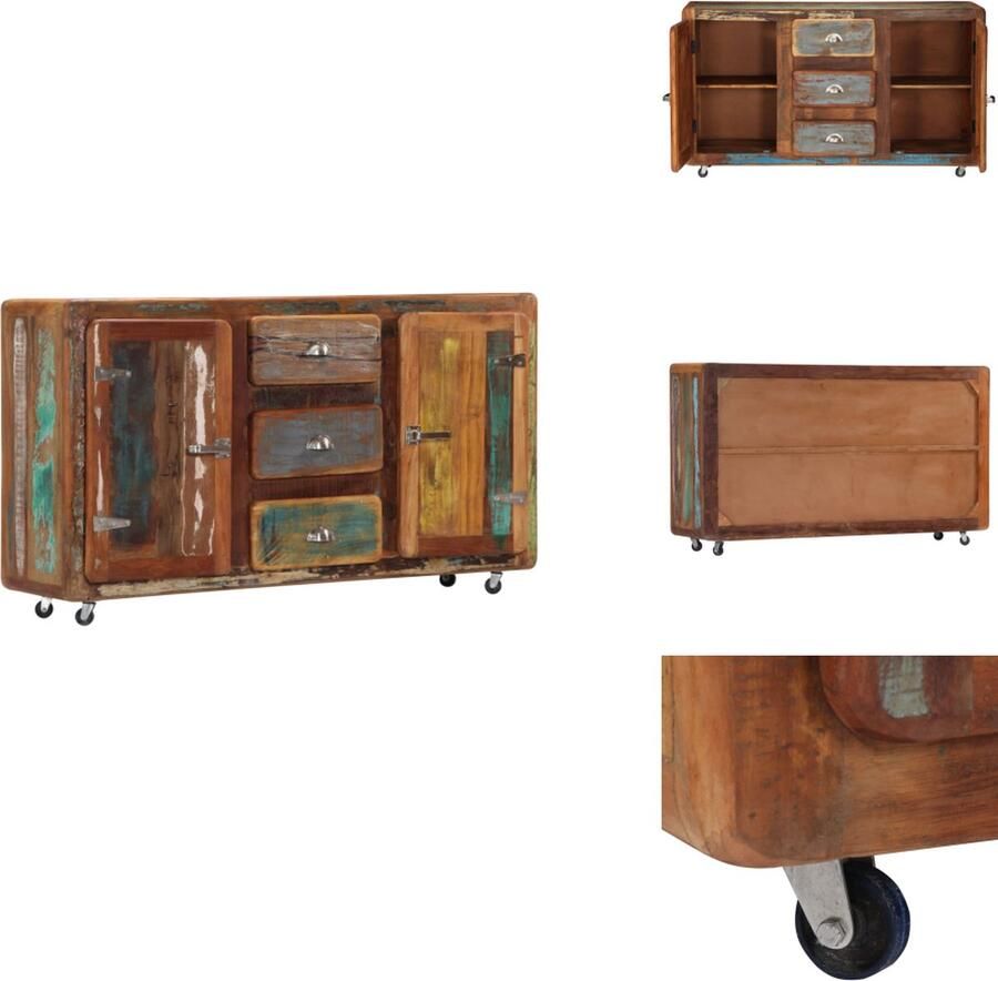 VidaXL Dressoir Dressoirs Bijzetkast Bijzetkasten Dressoir 150x43x86 cm massief gerecycled hout
