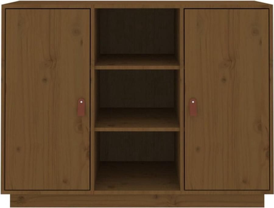 VidaXL Dressoir Dressoirs Bijzetkast Consolekast Dressoir 100x40x75 cm massief grenenhout honingbruin