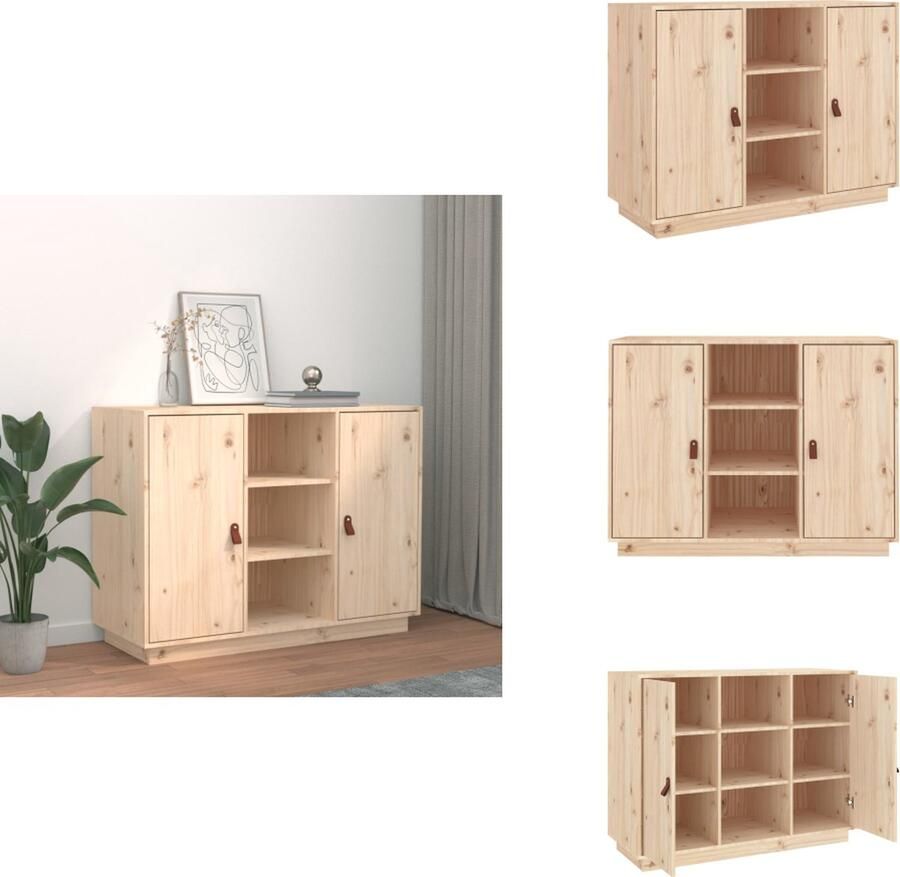 VidaXL Dressoir Dressoirs Bijzetkast Consolekast Dressoir 100x40x75 cm massief grenenhout