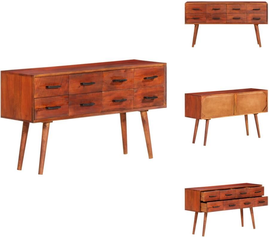 VidaXL Dressoir Dressoirs Bijzetkast Consolekast Dressoir 110x30x59 cm massief mangohout