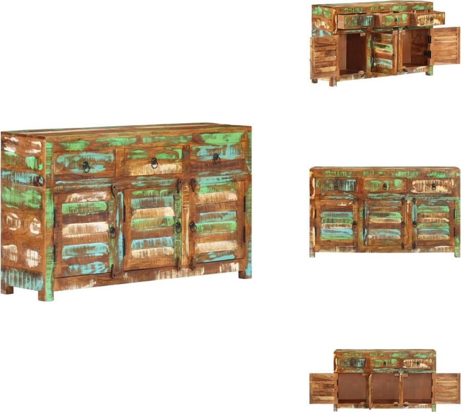 VidaXL Dressoir Dressoirs Bijzetkast Consolekast Dressoir 110x30x65 cm massief gerecycled hout