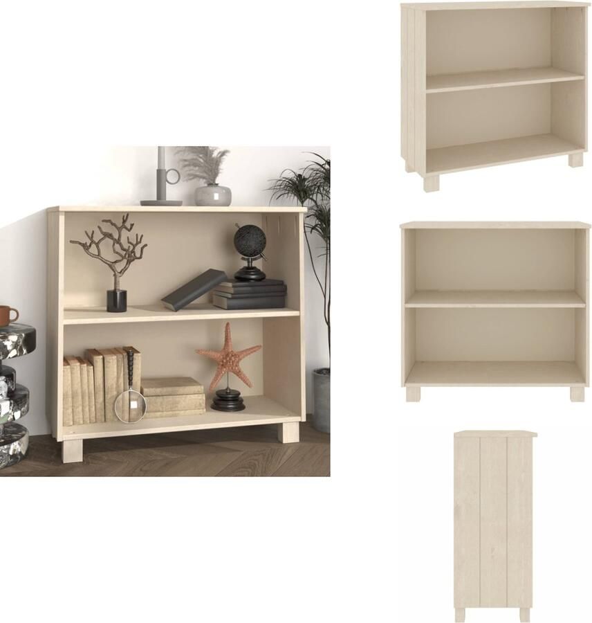 VidaXL Dressoir Dressoirs Hoge Kast Dressoir HAMAR 85x35x80 cm massief grenenhout honingbruin