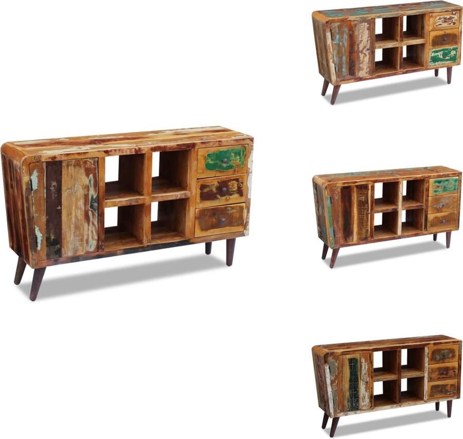 VidaXL Dressoir Dressoirs Hoge Kast Hoge Kasten Dressoir 150x40x86 cm massief gerecycled hout