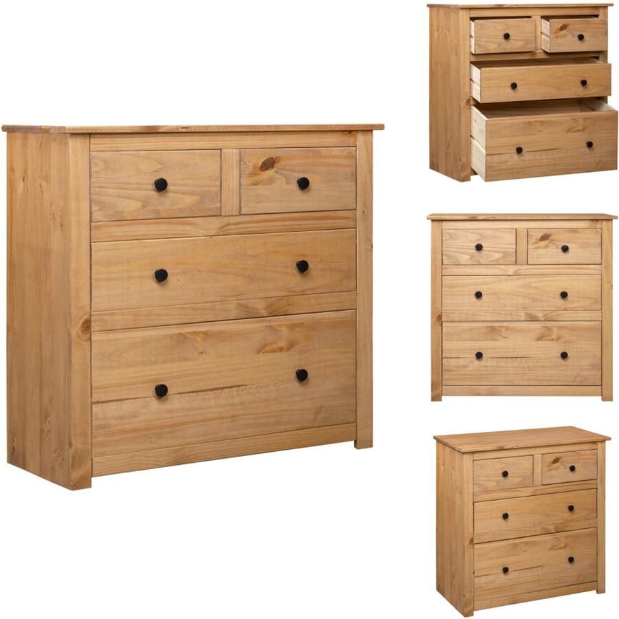 VidaXL Dressoir Dressoirs Houten Dressoir Bijzetkast Dressoir Panama Range 80x40x83 cm grenenhout