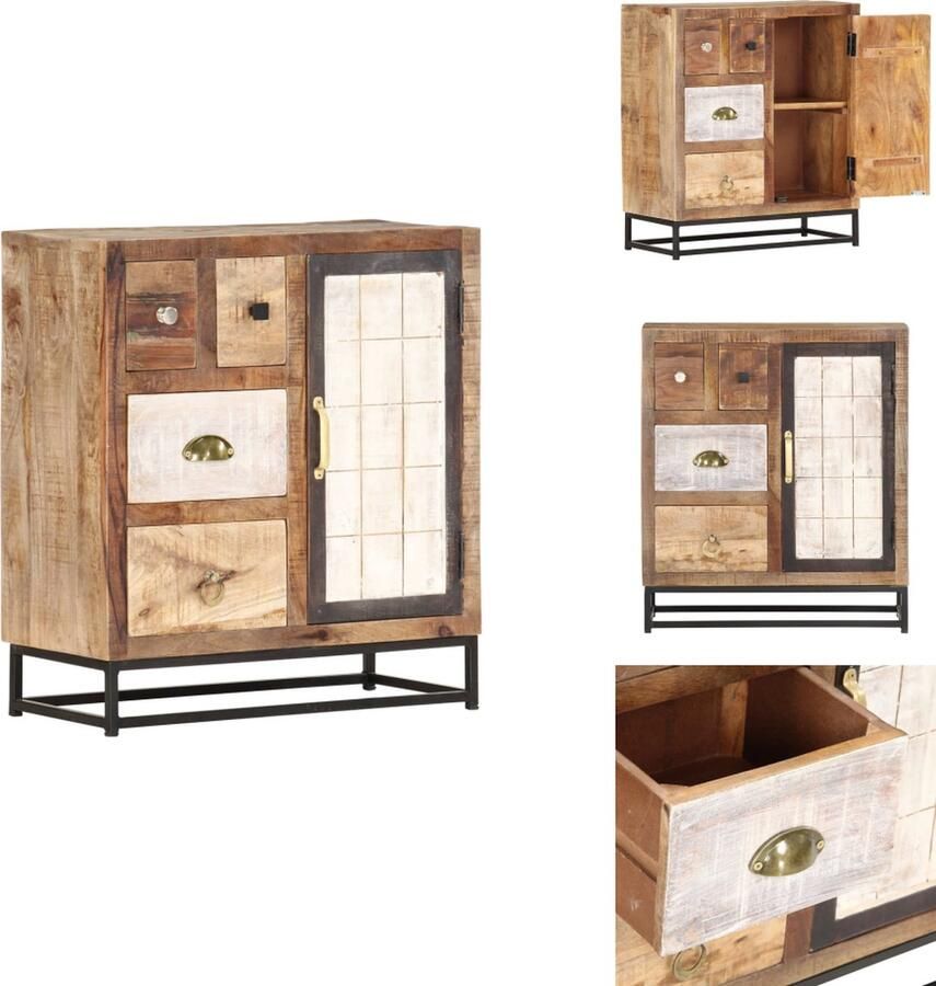 VidaXL Dressoir Dressoirs Houten Dressoir Houten Dressoirs Dressoir 60x30x70 cm massief gerecycled hout