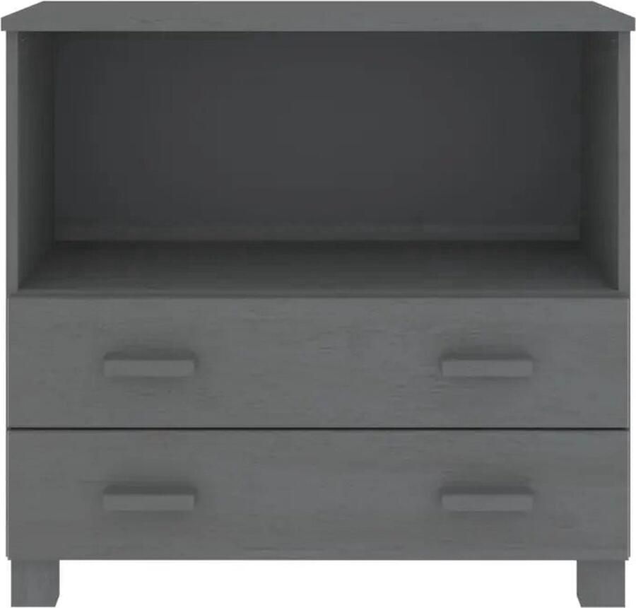 VidaXL Dressoir Dressoirs Houten Dressoir Ladekast Dressoir HAMAR 85x35x80 cm massief grenenhout donkergrijs