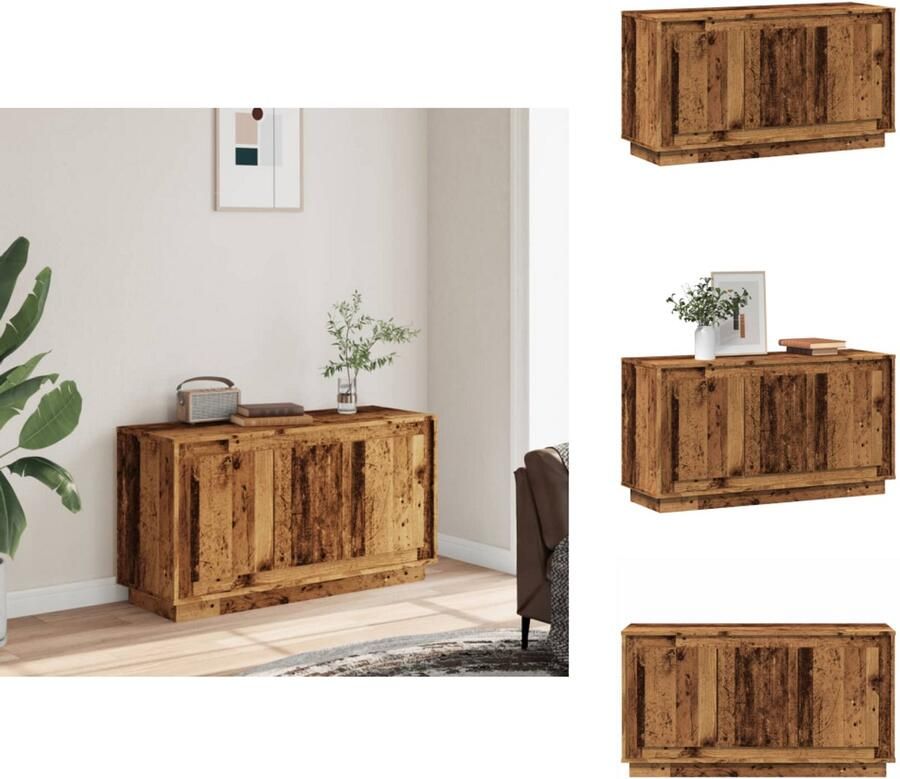 VidaXL Dressoir Dressoirs Kast Dressoirkast Dressoir 102x35x55 cm bewerkt hout oud houtkleurig