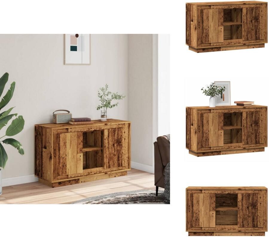 VidaXL Dressoir Dressoirs Kast Dressoirkast Dressoir 102x35x60 cm bewerkt hout oud houtkleurig