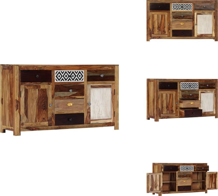 VidaXL Dressoir Dressoirs Kast Dressoirkast Dressoir 140x40x80 cm massief sheeshamhout