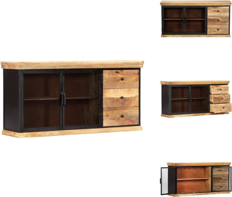 VidaXL Dressoir Dressoirs Kast Dressoirkast Dressoir 150x40x75 cm massief mangohout