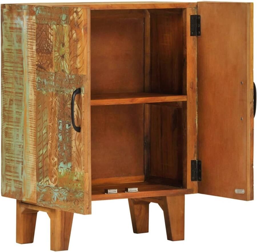 VidaXL Dressoir Dressoirs Kast Dressoirkast Dressoir handgesneden 55x30x75 cm massief gerecycled hout