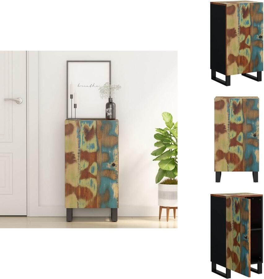 VidaXL Dressoir Dressoirs Kast Dressoirkast Dressoir met deur 40x31x75 cm massief gerecycled hout