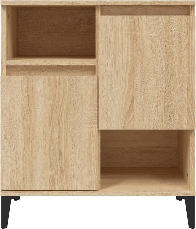 VidaXL Dressoir Dressoirs Kast Dressoirkast Dressoirs 2 st 60x35x70 cm bewerkt hout sonoma eikenkleurig