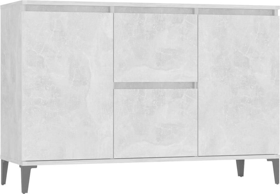 VidaXL Dressoir Dressoirs Kast Kasten Dressoir 104x35x70 cm bewerkt hout betongrijs