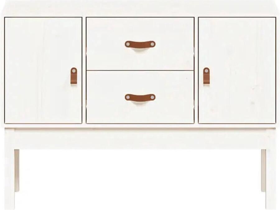 VidaXL Dressoir Dressoirs Kast Kasten Dressoir 110x40x78 cm massief grenenhout wit
