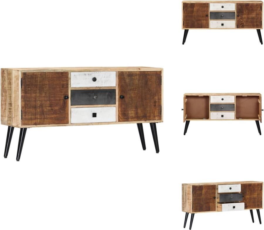 VidaXL Dressoir Dressoirs Kast Kasten Dressoir 118x30x62 cm massief mangohout
