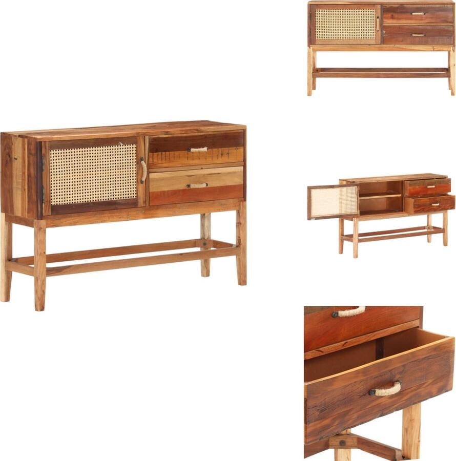VidaXL Dressoir Dressoirs Kast Kasten Dressoir 118x30x76 cm massief gerecycled hout