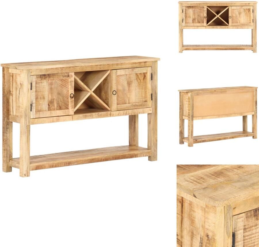 VidaXL Dressoir Dressoirs Kast Kasten Dressoir 120x30x76 cm ruw mangohout