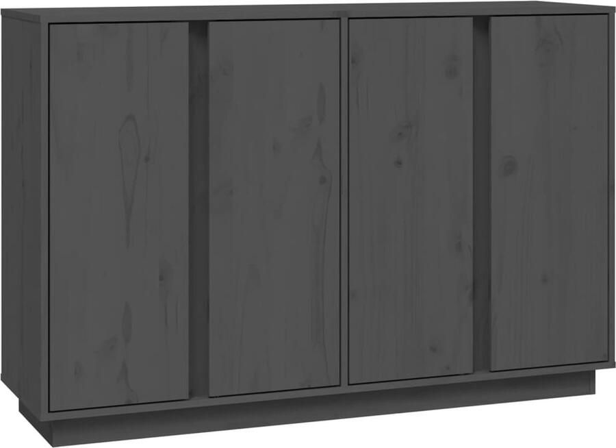 VidaXL Dressoir 120x35x80 cm massief grenenhout grijs Dressoir Houten Dressoir Grenenhouten Dressoir Grijze Dressoir Vintage Dressoir - Foto 2