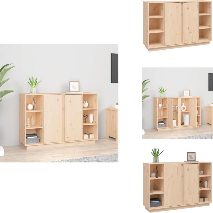 VidaXL Dressoir Massief grenenhout 120 x 35 x 80 cm Tijdloos en ruim Keukenkast