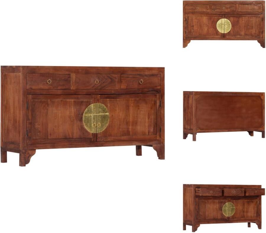 VidaXL Dressoir Dressoirs Kast Kasten Dressoir 140x40x80 cm massief acaciahout